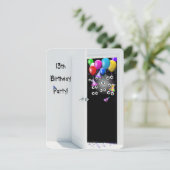 Surprise13de verjaardagsfeestje kaart (Staand voorkant)