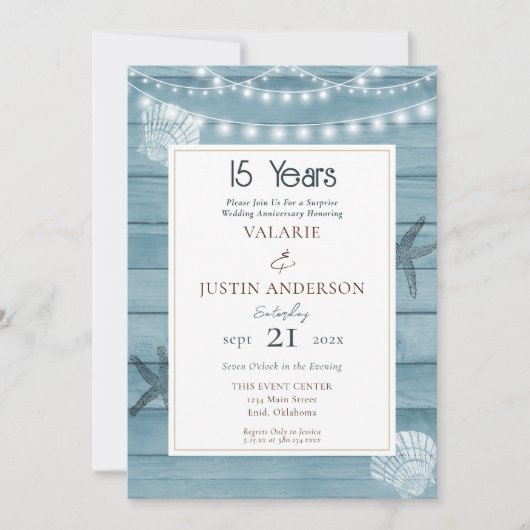 Surprise 15e jubileum Strand Kaart (Voorkant)