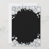 Surprise 16th Birthday Invitation Silver Diamond Kaart (Achterkant)