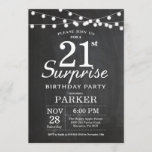 Surprise 18th Birthday Invitation Chalkboard Kaart<br><div class="desc">Verrassend 18e verjaardag Uitnodiging met het Koord van het Koord van het Koord van het Chalkboard. 13e 15e 16e 18e 21e 30e 40e 60e 70e 90e 100e,  elke leeftijd. Voor verdere aanpassing,  te klikken gelieve de knoop "van de Aanpassing het"en ons ontwerphulpmiddel te gebruiken om deze sjabloon te wijzigen.</div>