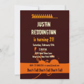 SURPRISE 21st Birthday Chocolate Green Sinaasappel Kaart (Achterkant)