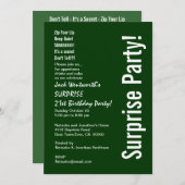 SURPRISE 21st Birthday Modern Green and White Kaart (Voorkant / Achterkant)