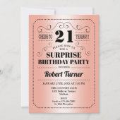 Surprise 21st Verjaardag - Roos Goud Zwart Kaart (Voorkant)