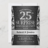 Surprise 25th Anniversary Feest - Zilver Kaart (Voorkant)