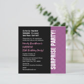 SURPRISE 25th Birthday Modern Lila roze W595 Kaart (Staand voorkant)