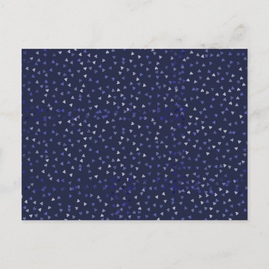 Surprise 30e trouwdag blauwe harten briefkaart (Achterkant)