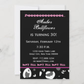 SURPRISE 30th Birthday Black Leopard Confetti Kaart (Achterkant)