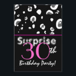 SURPRISE 30th Birthday Black Leopard Confetti Kaart<br><div class="desc">Dit zwarte luipaard is een confetti ontwerp dat leuk maar elegant is om mensen uit te nodigen voor een SURPRISE 30ste verjaardagsfeest. Alle tekst is volledig aanpasbaar. U kunt experimenteren met verschillende papiertypen door op het tabblad "Uitnodigingsopties" in de rechterbovenhoek te klikken. Dit ontwerp zou er mooi uitzien op een...</div>