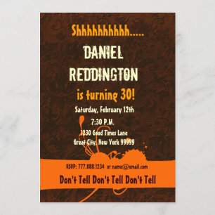 SURPRISE 30th Birthday Grunge Paint C732AB Kaart