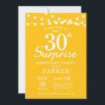 Surprise 30th Birthday Invitation Yellow Kaart<br><div class="desc">Verrassend 30th Birthday Uitnodiging met de Lichten van het Koord. Gele achtergrond. Mannen of vrouwen op zaterdag. 13e 15e 16e 18e 21e 30e 40e 50e 60e 70e 90e 100e, elke leeftijd. Voor verdere aanpassing, te klikken gelieve de knoop "van de Aanpassing het"en ons ontwerphulpmiddel te gebruiken om deze sjabloon te...</div>
