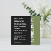 SURPRISE 30th Birthday Modern Green and Black W093 Kaart (Staand voorkant)