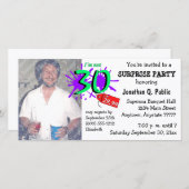 Surprise 30th Birthday Party Photo Invitation (Voorkant / Achterkant)