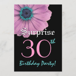 SURPRISE 30th Birthday Sjabloon Pink Daisy Kaart