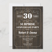 Surprise 30th verjaardagsfeest - Rustic hout Kaart (Voorkant)
