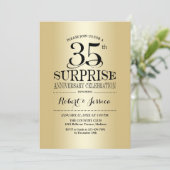 Surprise 35e trouwjubileum - Goud Kaart (Staand voorkant)