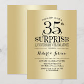 Surprise 35e trouwjubileum - Goud Kaart (Voorkant / Achterkant)