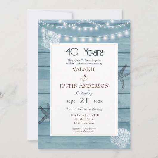 Surprise 40th Anniversary Strand  Kaart (Voorkant)