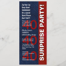 SURPRISE 40th Birthday Party Modern Blue V01