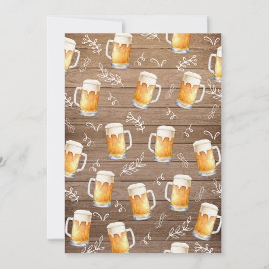 Surprise 40th Birthday Rustic Chalkboard Kaart (Achterkant)