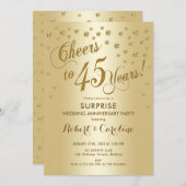 Surprise 45th Wedding Jubileum Kaart (Voorkant / Achterkant)