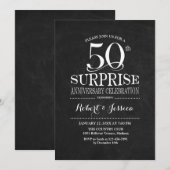 Surprise 50e trouwjubileum krijtbord wit kaart (Voorkant / Achterkant)