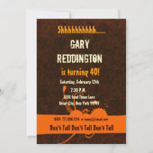 SURPRISE 50th Birthday Brown Ivory Oranje C732 Kaart (Achterkant)