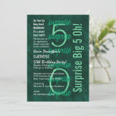 SURPRISE 50th Birthday Forest Green F215 Kaart (Staand voorkant)