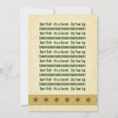 SURPRISE 50th Birthday Gold Green Stars B382 Kaart (Achterkant)