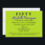 Surprise 50th Birthday Invitation Kaart<br><div class="desc">Het is een verrassend feest. Van Gotdonna en Donna Gotlib Design. In kalkgroen en zwart.</div>