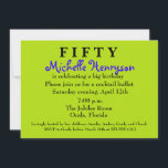 Surprise 50th Birthday Invitation Kaart<br><div class="desc">Het is een verrassend feest. Van Gotdonna en Donna Gotlib Design. In kalkgroen en zwart.</div>