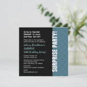 SURPRISE 50th Birthday Modern Dusty Blue W1452 Kaart (Staand voorkant)