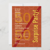 SURPRISE 50th Birthday Oranje Gold Gears B322 Kaart (Voorkant)