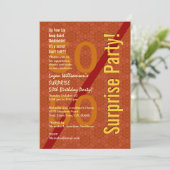 SURPRISE 50th Birthday Oranje Gold Gears B322 Kaart (Staand voorkant)