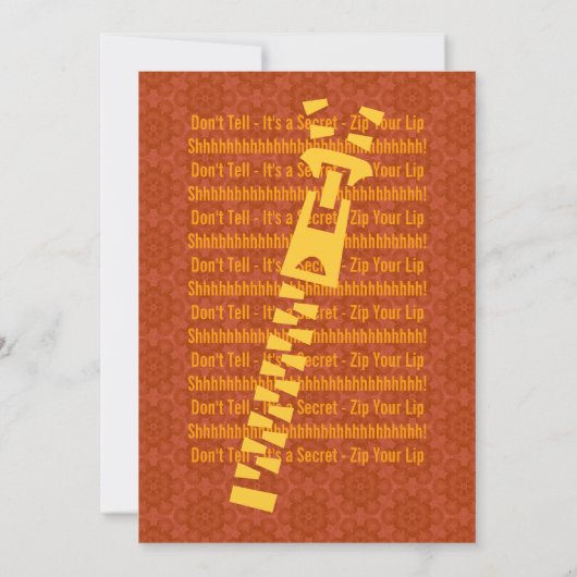 SURPRISE 50th Birthday Oranje Gold Gears B322 Kaart (Achterkant)