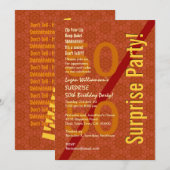 SURPRISE 50th Birthday Oranje Gold Gears B322 Kaart (Voorkant / Achterkant)