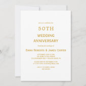 Surprise 50th Jubileum Invitation Gold Kaart (Voorkant)