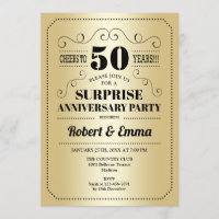 Surprise 50th Jubileum Party - Gouden Zwart