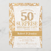 Surprise 50th Jubileum Party - Goudwit Kaart (Voorkant / Achterkant)