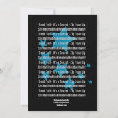 SURPRISE 50th Modern Birthday Blue Stars W1758 Kaart (Achterkant)