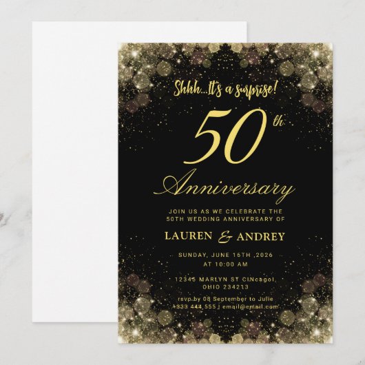 Surprise 50th Wedding Anniversary Kaart (Voorkant / Achterkant)