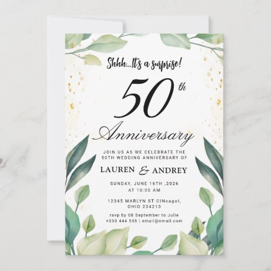 Surprise 50th Wedding Anniversary Kaart (Voorkant)