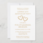 Surprise 50th Wedding Jubileum Photo Hearts Kaart (Voorkant)