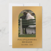 Surprise 50th Wedding Jubileum Photo Hearts Kaart (Achterkant)