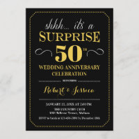 Surprise 50th Wedding Jubileum - Zwart Goud