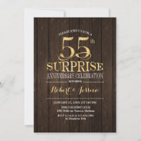 Surprise 55th Wedding Jubileum - Wood Gold