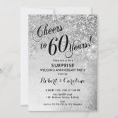 Surprise 60ste bruiloft Jubileum - Zilver Kaart (Voorkant)