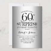 Surprise 60ste bruiloft Jubileum - Zilver Kaart (Voorkant)
