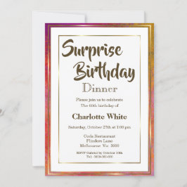 Surprise 60th Birthday Dinner Invitation Kaart