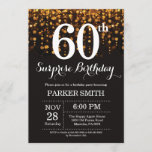 Surprise 60th Birthday Invitation Gold Glitter Kaart<br><div class="desc">Verrassend 60e verjaardag Uitnodiging met de gouden Lichten van het Koord met de Gouden Achtergrond van Glitter. Gouddag. Volwassen verjaardag. Mannen of vrouwen uitgenodigd. 13e 15e 16e 18e 21e 30e 40e 50e 60e 70e 90e 100e, elke leeftijd. Voor verdere aanpassing, te klikken gelieve de knoop "van de Aanpassing het"en ons...</div>