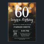Surprise 60th Birthday Invitation Gold Glitter Kaart<br><div class="desc">Verrassend 60e verjaardag Uitnodiging met de gouden Lichten van het Koord met de Gouden Achtergrond van Glitter. Gouddag. Volwassen verjaardag. Mannen of vrouwen uitgenodigd. 13e 15e 16e 18e 21e 30e 40e 50e 60e 70e 90e 100e, elke leeftijd. Voor verdere aanpassing, te klikken gelieve de knoop "van de Aanpassing het"en ons...</div>